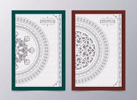 Elegant cover background with mandala texture vector