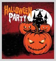 Halloween night party background with full Moon vector