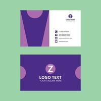 Purple Elegant Business Card Template vector
