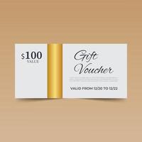 Nice Gift Voucher Design Template vector