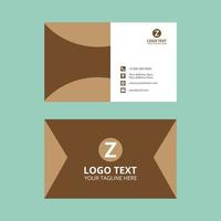 Brown Nice Business Card Template vector
