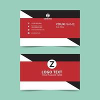 Red Black Nice Business Card Template vector