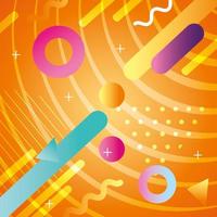 colorful geometric and abstract background with icons vector