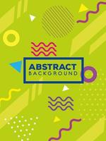 green geometric and abstract background vector