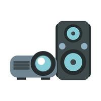 video projector with speaker vector