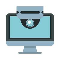 cctv video camera with display vector