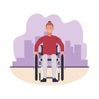man in wheelchair character