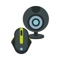 computer mouse hardware with web camera vector