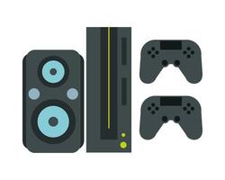 video game console with controls vector