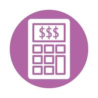 calculator math device isolated icon vector