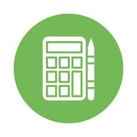 calculator math device isolated icon vector