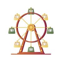 festival fairground fortune wheel icon vector