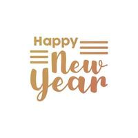 happy new year golden lettering vector