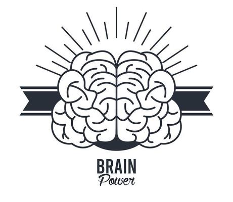 brain power frame with ribbon