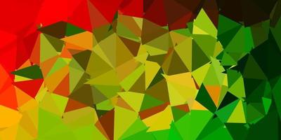 Light green, red vector triangle mosaic backdrop.