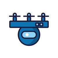 robot cyborg tech isolated icon vector