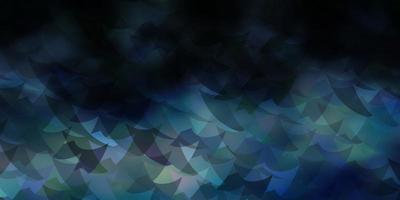 Dark BLUE vector texture with poly style with cubes.