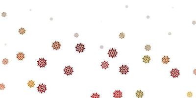 Light green, red vector template with ice snowflakes.