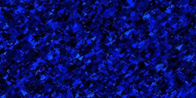 Dark blue vector backdrop with triangles, lines.