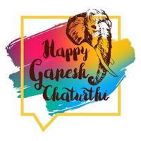 Happy Ganesh Chaturthi vector