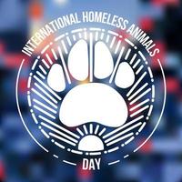 International Homeless Animals Day vector