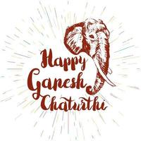 feliz ganesh chaturthi vector