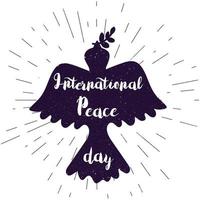 dia internacional de la paz vector