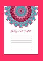 Mandala vintage template card vector