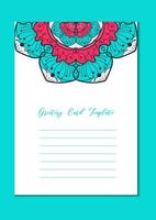 Mandala vintage template card vector