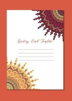 Mandala vintage template card vector