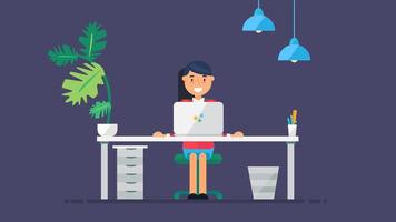 Creative Tech Workspace vector