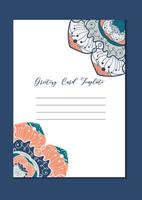 Mandala vintage template card vector