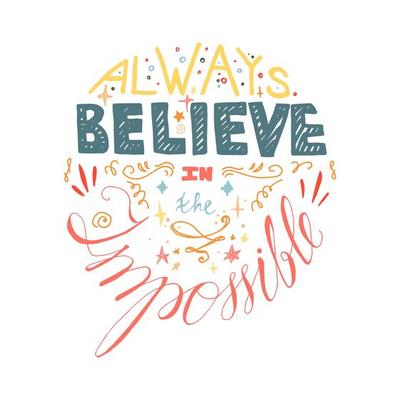 Inspiration quote hand drawn lettering