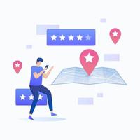 Location rating illustration concept vector