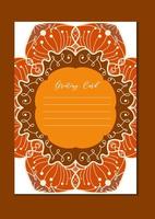 Mandala vintage template card vector