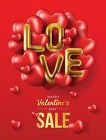 Valentine's Day sale background vector