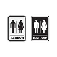 WC Toilet Restroom Lavatory Men and Women Sign vector