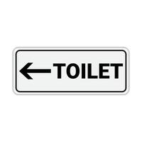 Toilet directions sign isolated on white background. vector