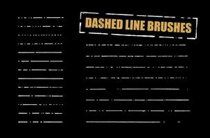 Dashed Line Brushes Vector Set