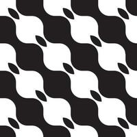 Black and white wave pattern, vector abstract for fabric and wallpaper background