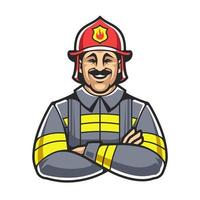 personaje de vector de bombero