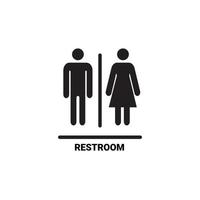 WC Toilet Restroom Lavatory Men and Women Sign vector