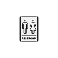 wc wc baño baño hombres y mujeres firmar vector