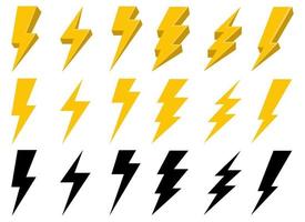 Thunderbolt vector design illustration isolated on white background