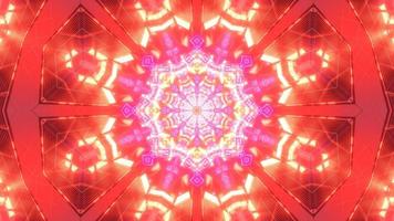 Blue, red, and orange 3D kaleidoscope design illustration for background or wallpaper photo