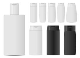 Shampoo bottle vector design illustration set isolated on white background
