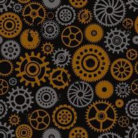 Steampunk Cogwheels Seamless Pattern vector