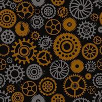 Steampunk Cogwheels Seamless Pattern vector