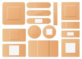 Set of medical patches vector design illustration set isolated on white background