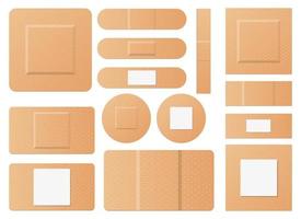 Set of medical patches vector design illustration set isolated on white background